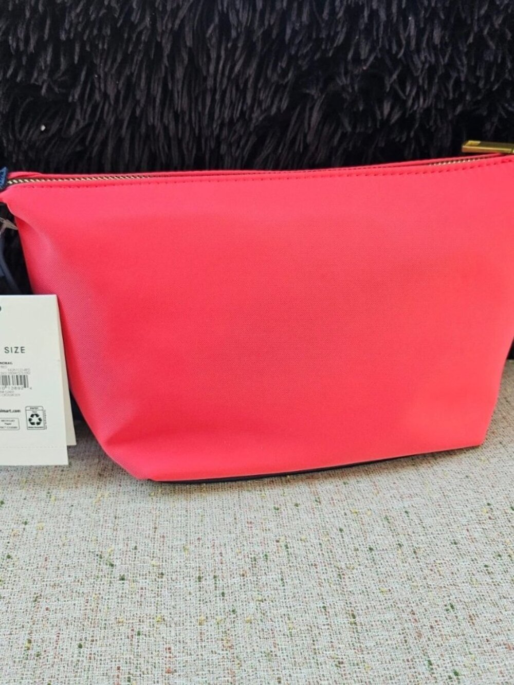 Free Assembly Women Handbag Core Crossbody Bag Red Canvas Blue Faux Leather NWT - Picture 4 of 12